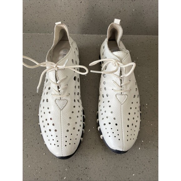 Lit Foot Women's LF9010 Leather Shoe white lace up tennis size EU 38 US  7 7.5 - Picture 1 of 9